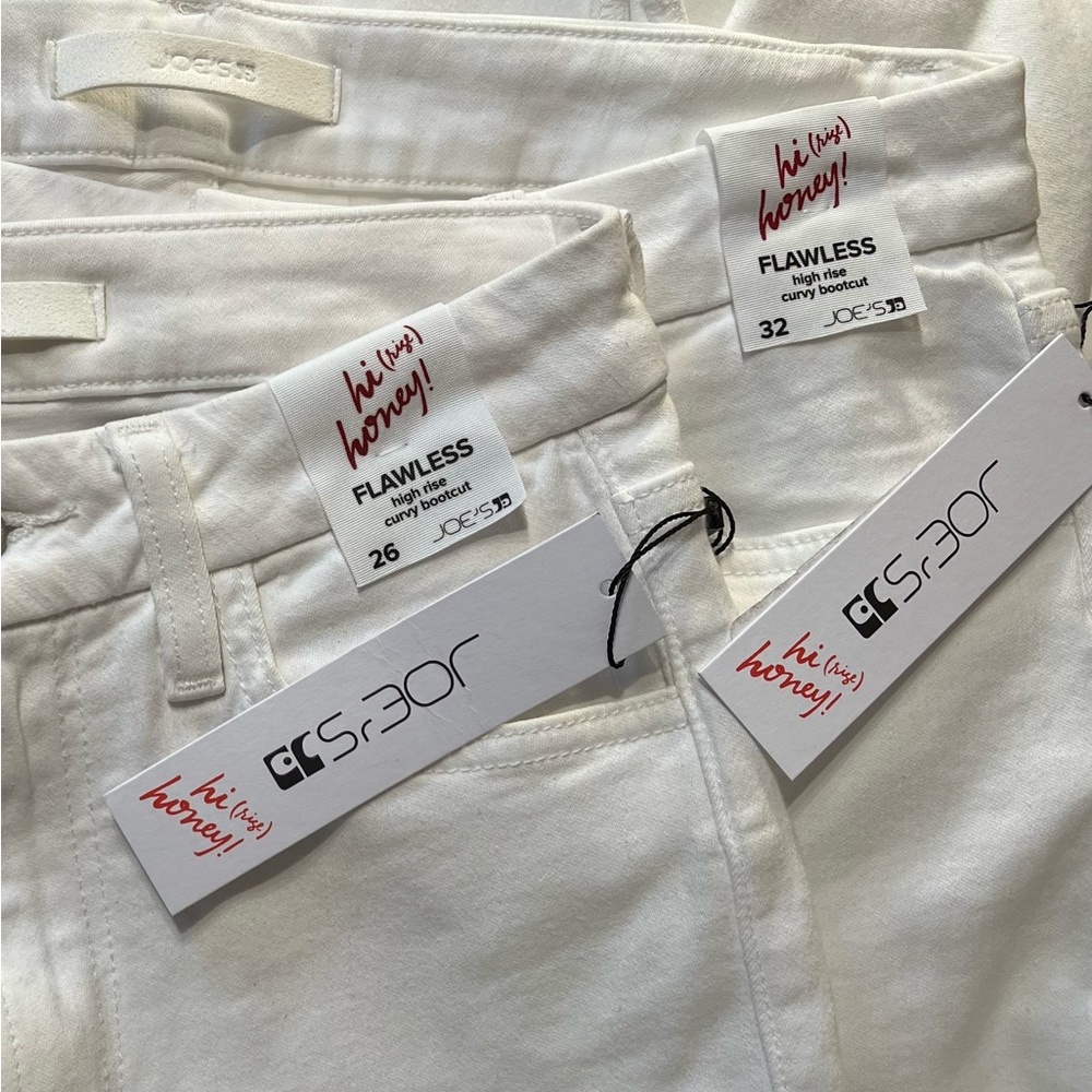 NWT $188 Joe's Hi Honey Flawless Bootcut White Jean  (Bin 19) - Picture 8 of 9